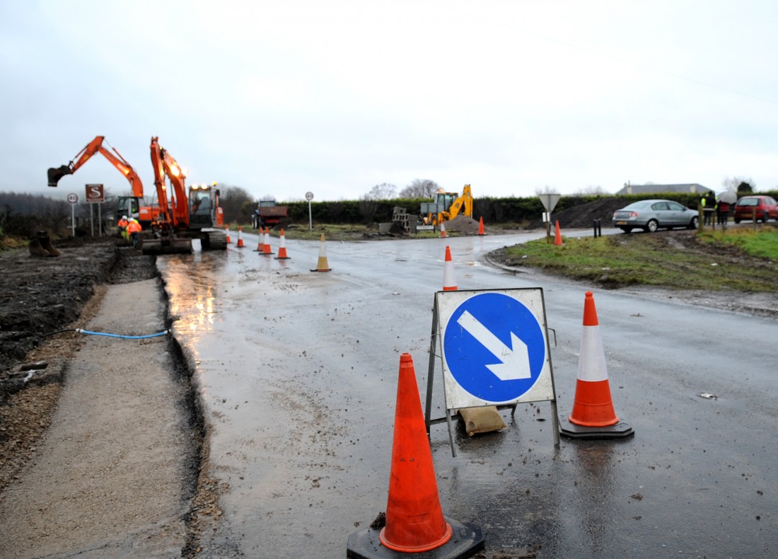 Granville Road, Dungannon road works begin