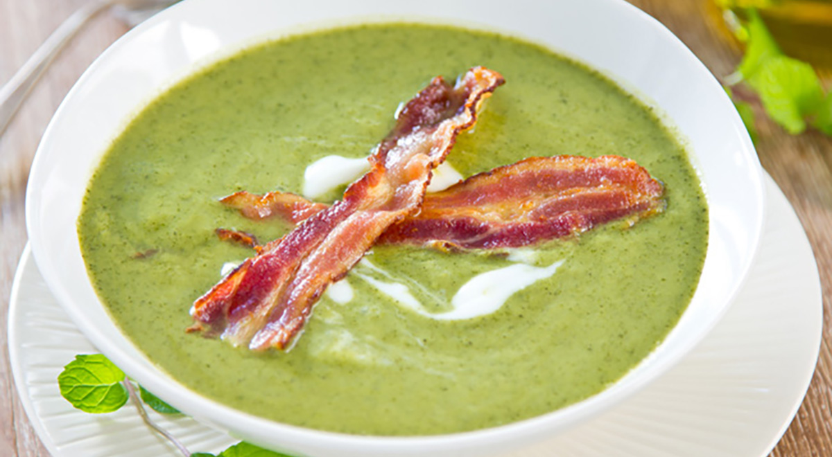 Courgette and Smoked Bacon Soup