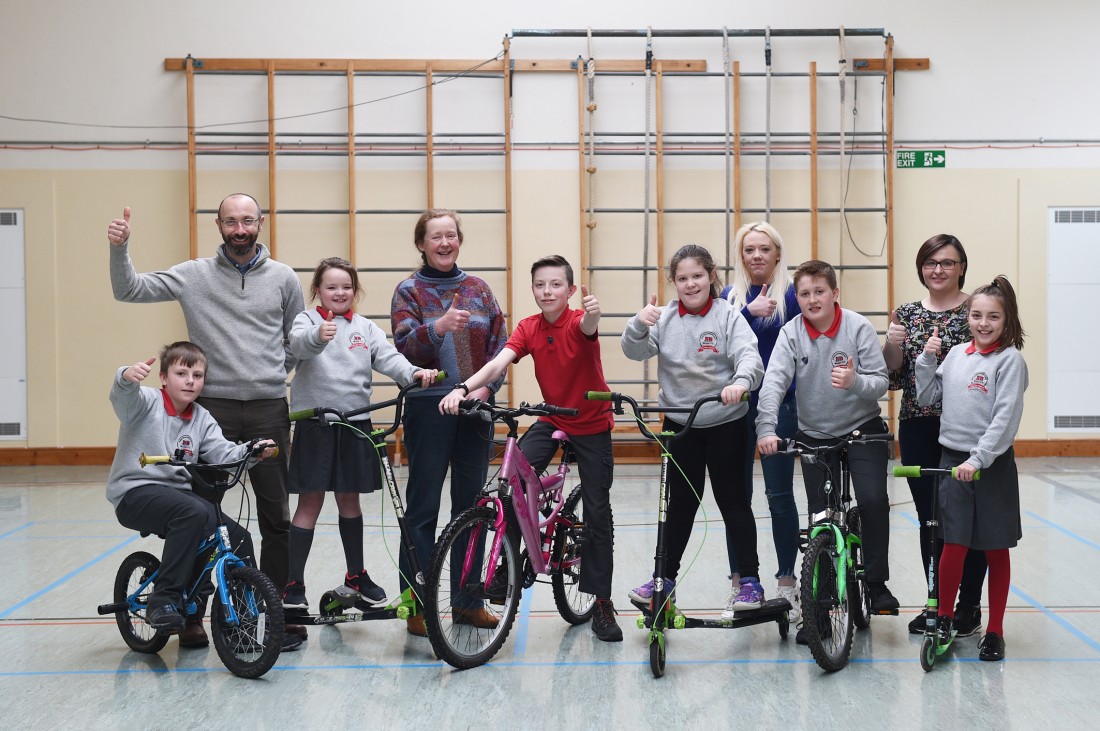 Donation of bikes, scooters and flickers at Model PS