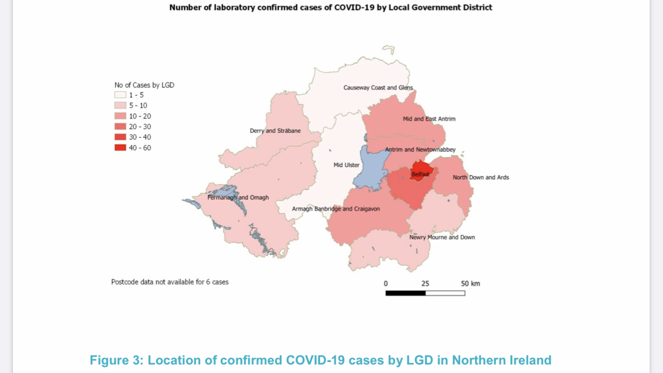 Geographic break-down of Covid-19 cases released