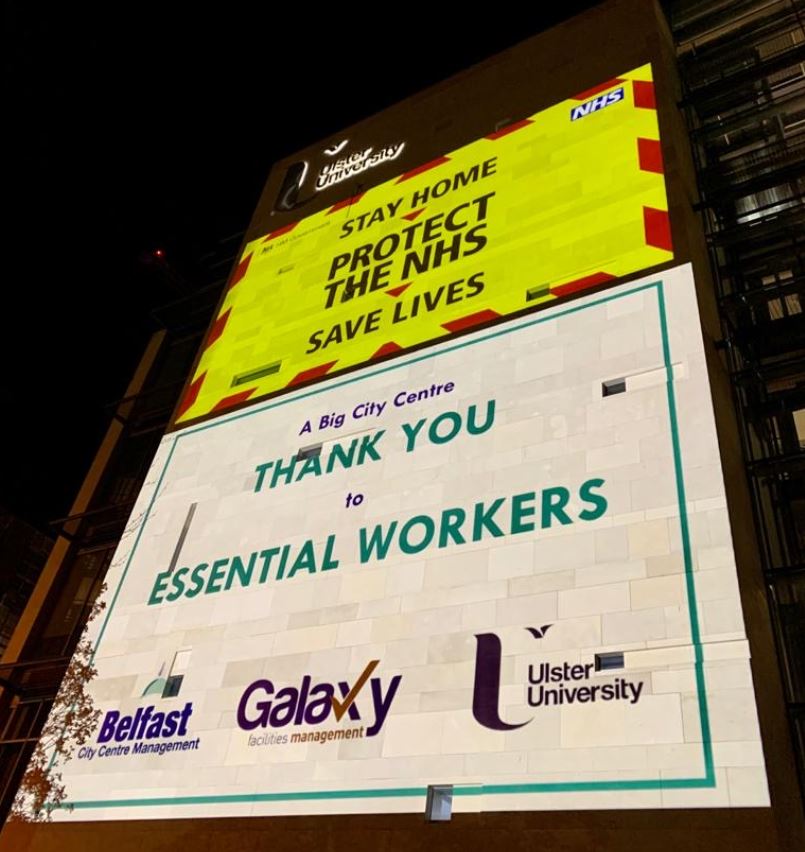 Drumquin firm lighting up Belfast to honour NHS workers