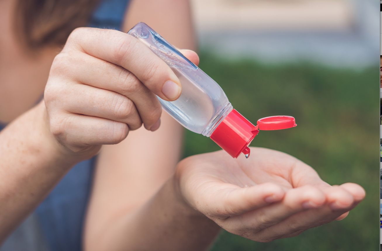 Free hand sanitizer gesture for Strabane