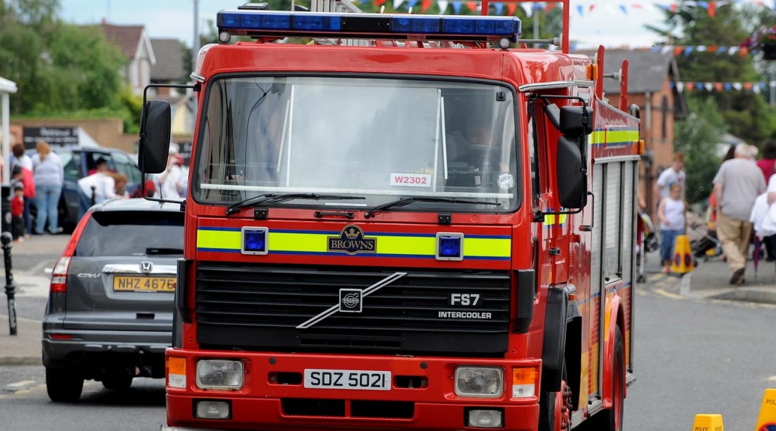 Emergency services respond to car fire at Ballygawley roundabout