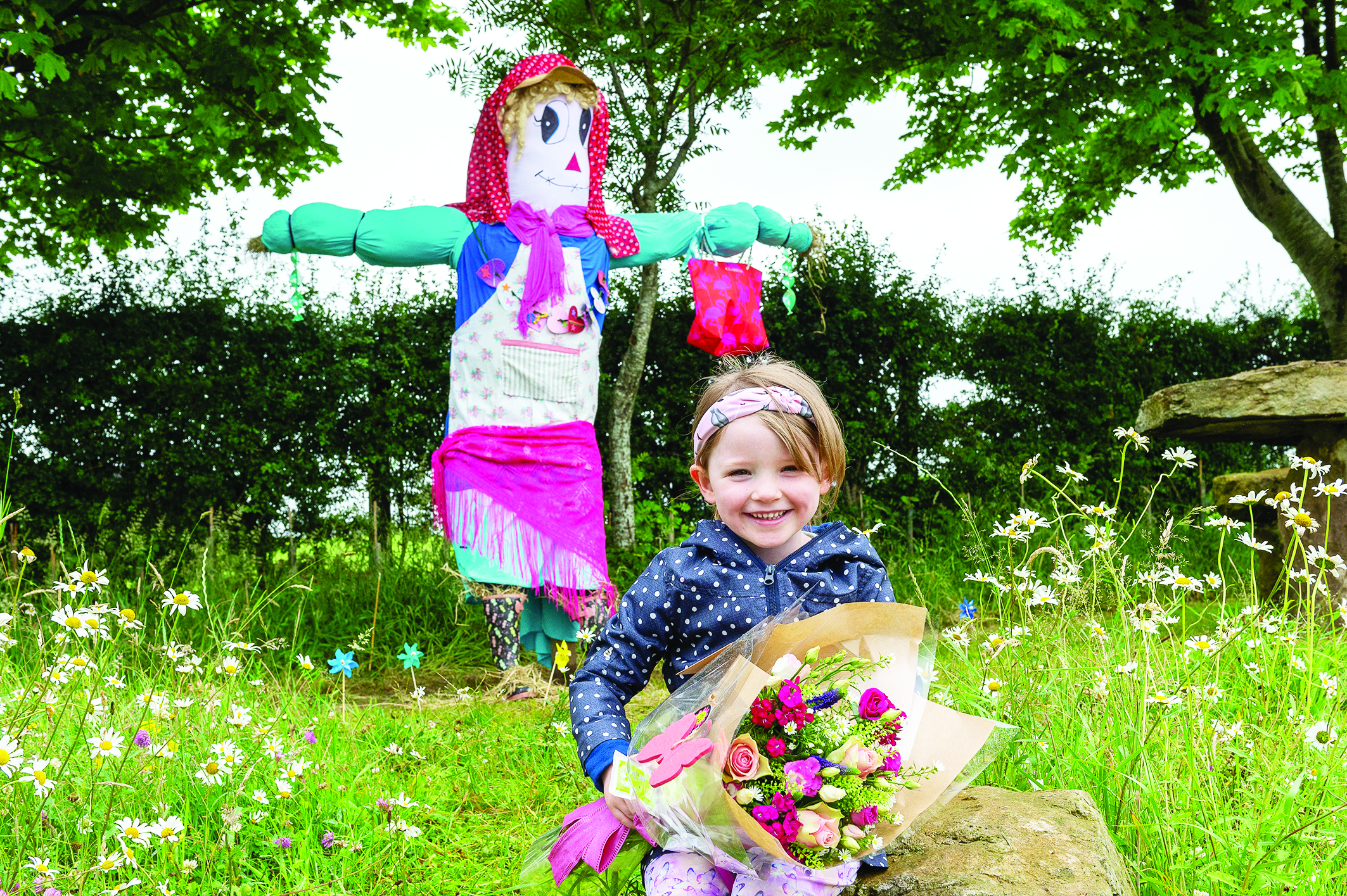 Kind-hearted Bella helps restore ‘Molly the Scarecrow’