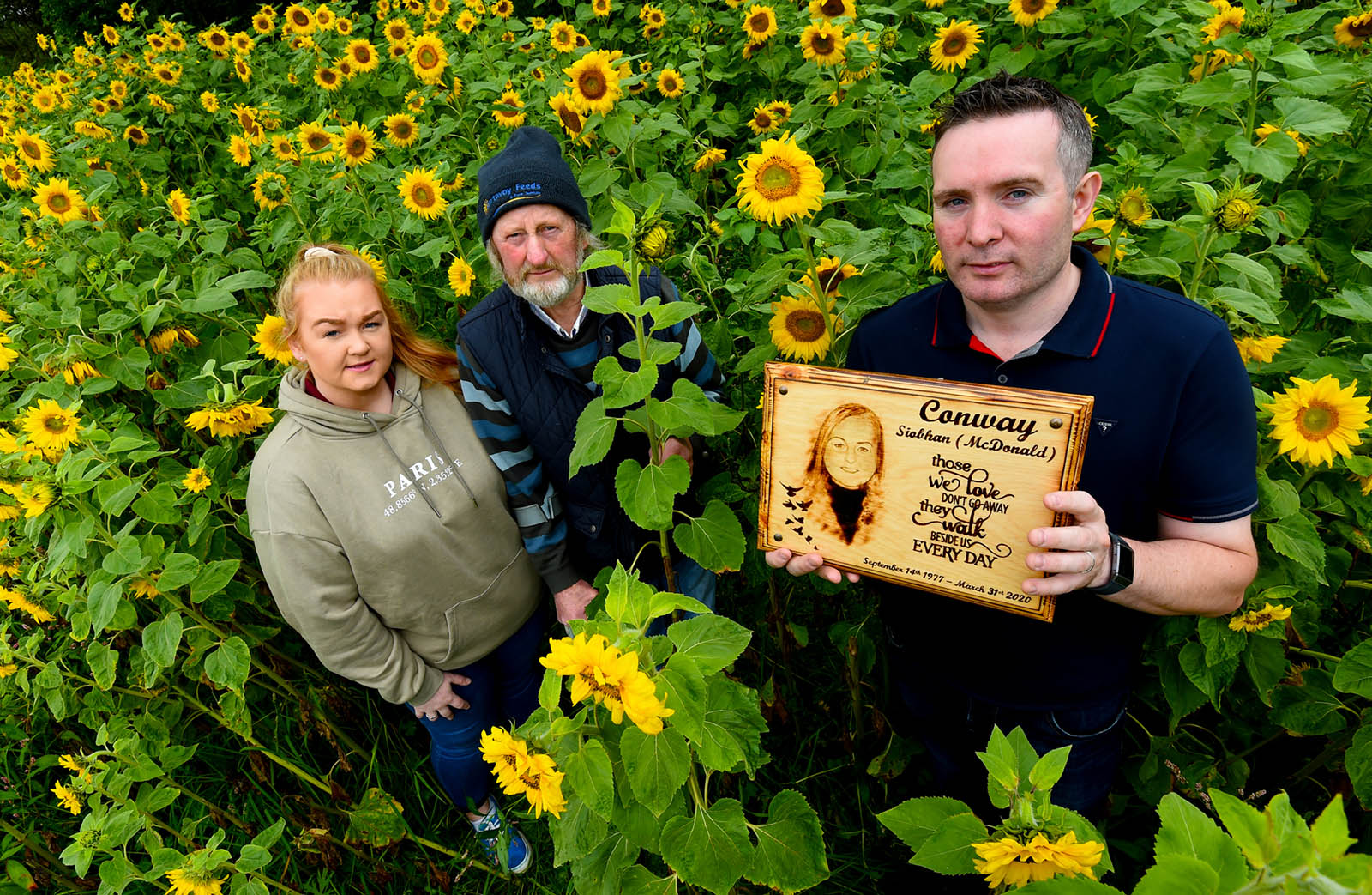 Dancing golden sunflowers recall Siobhan’s bubbly life