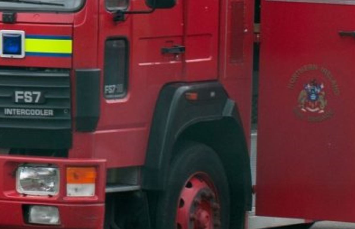 Strabane shed fire being attended by emergency services
