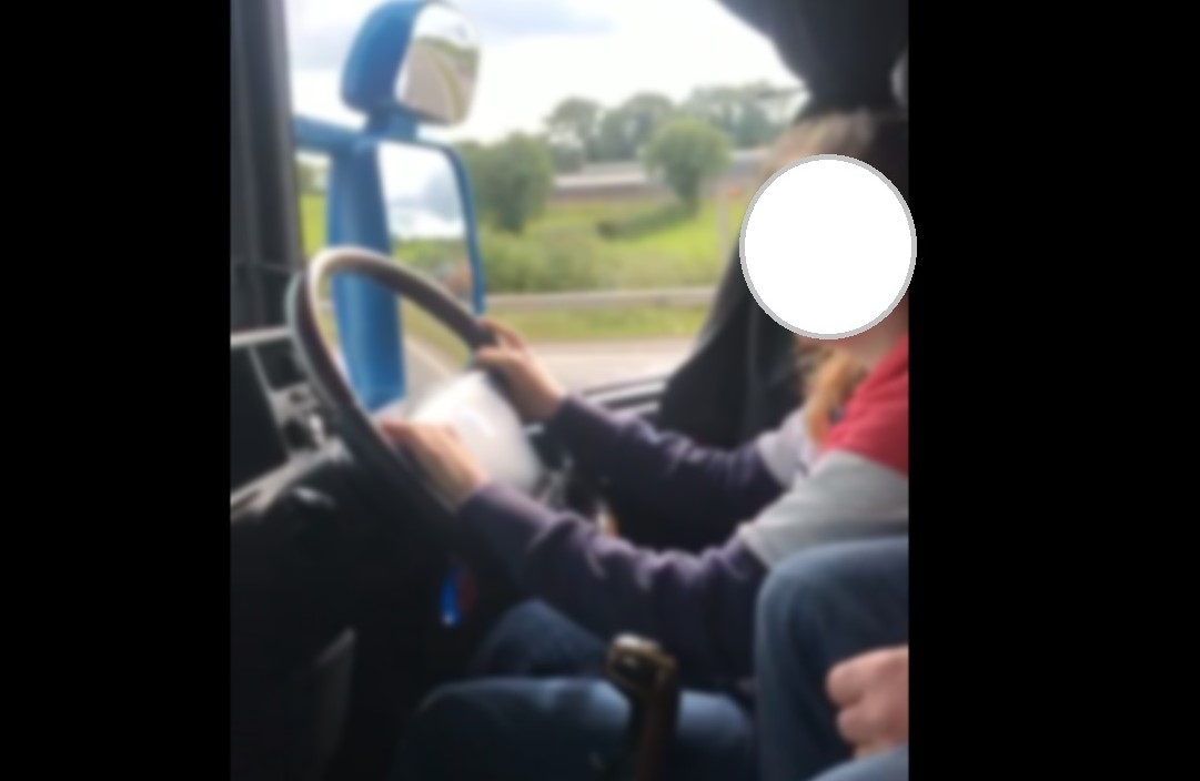 Video footage of second child driving lorry emerges