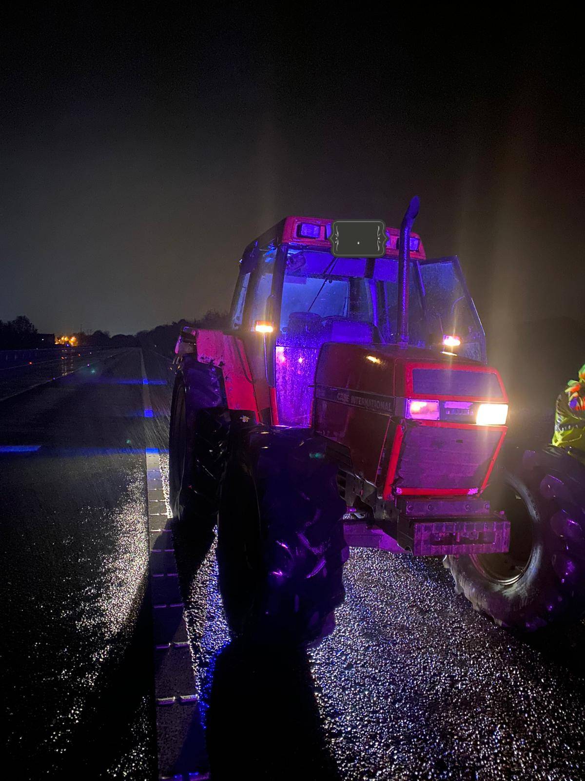 Suspected of drinkdriving tractor wrong way on motorway