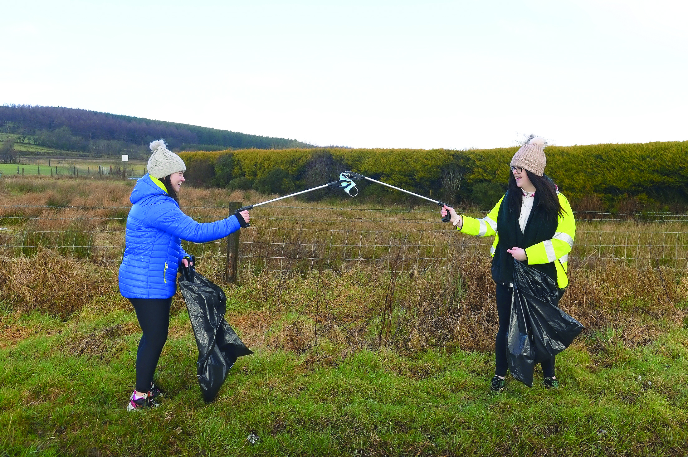 Litter pick volunteers clean up the Tyrone countryside