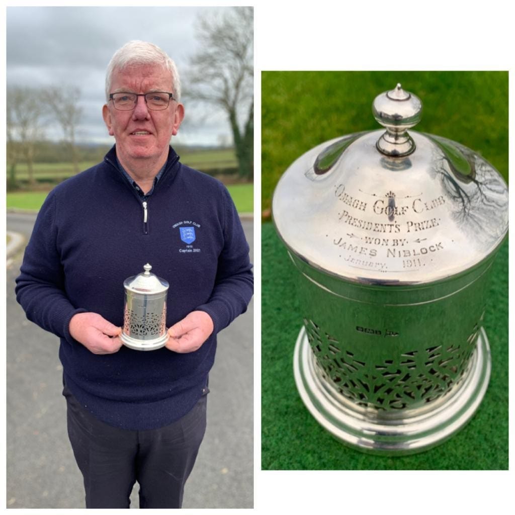Unique trophy returns to golf club after 110 years