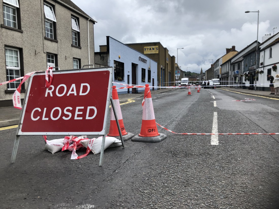 Road remains closed after fire guts local business