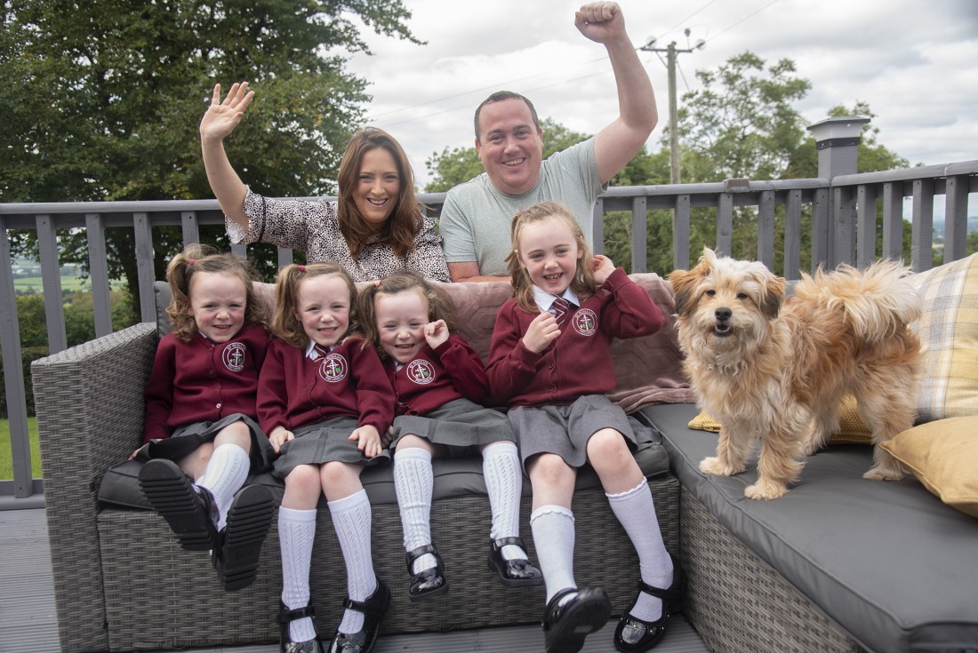 Special day as brave triplets start school