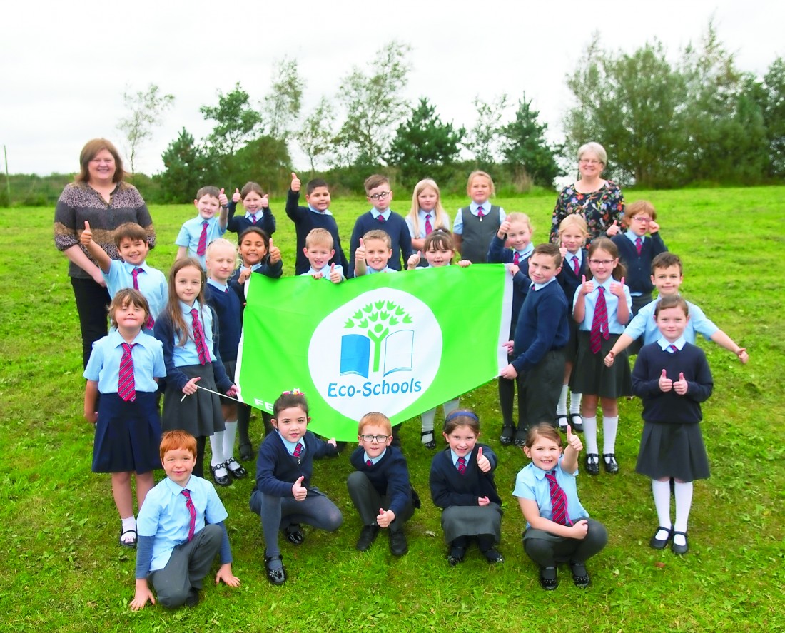 Sixmilecross school eco work gains a Green Flag Award
