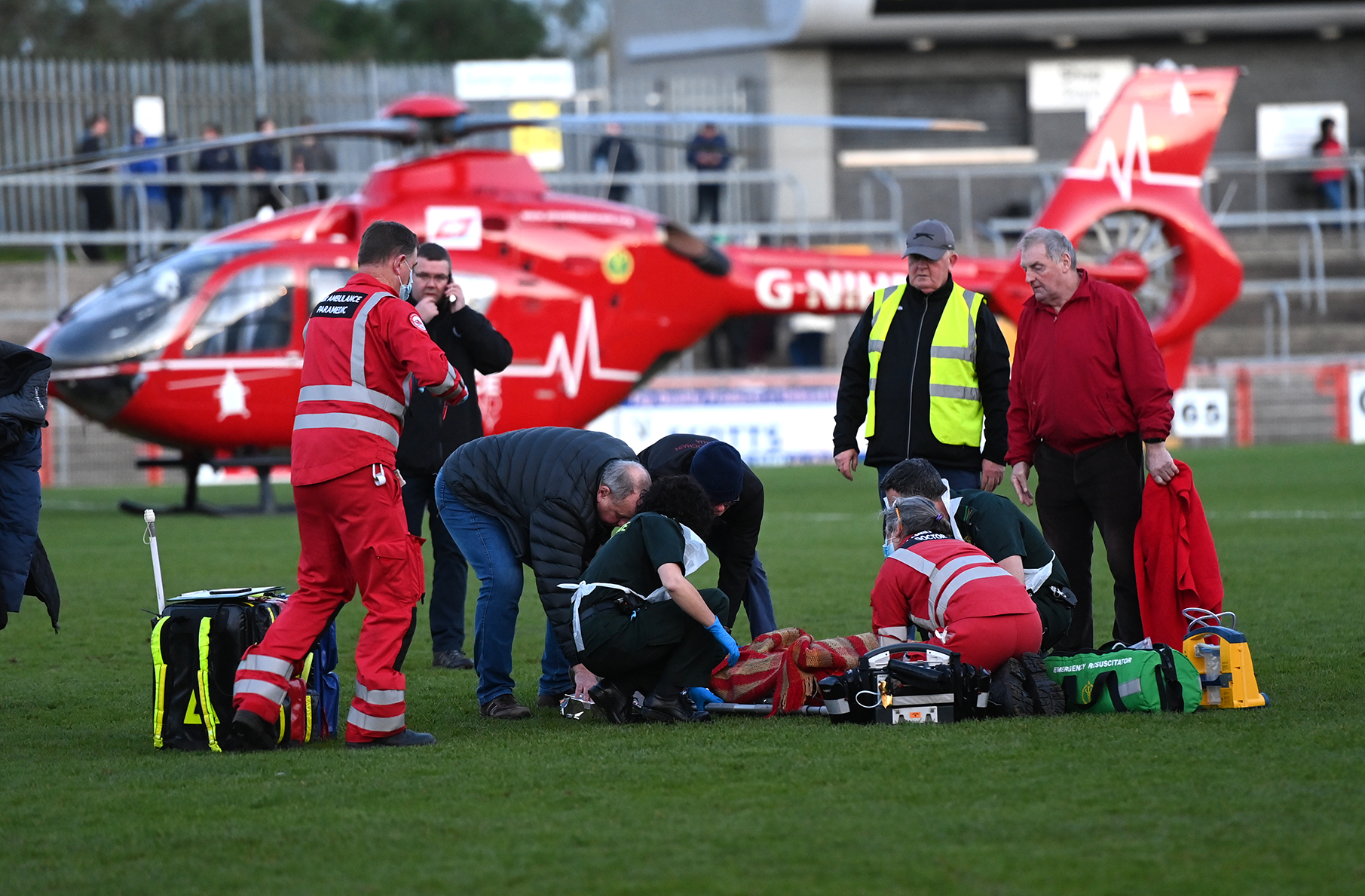 Match abandoned after serious injury