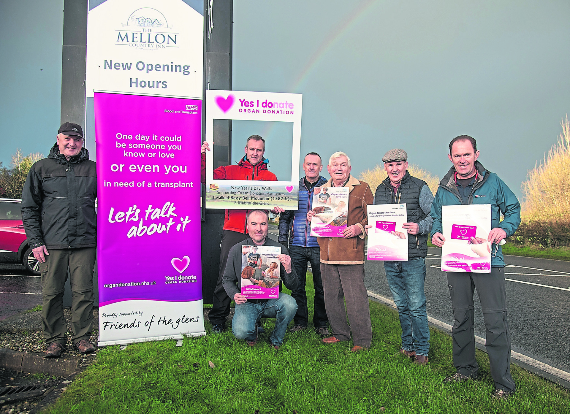 Breathtaking trek to summit of Bessy Bell in aid of organ donation