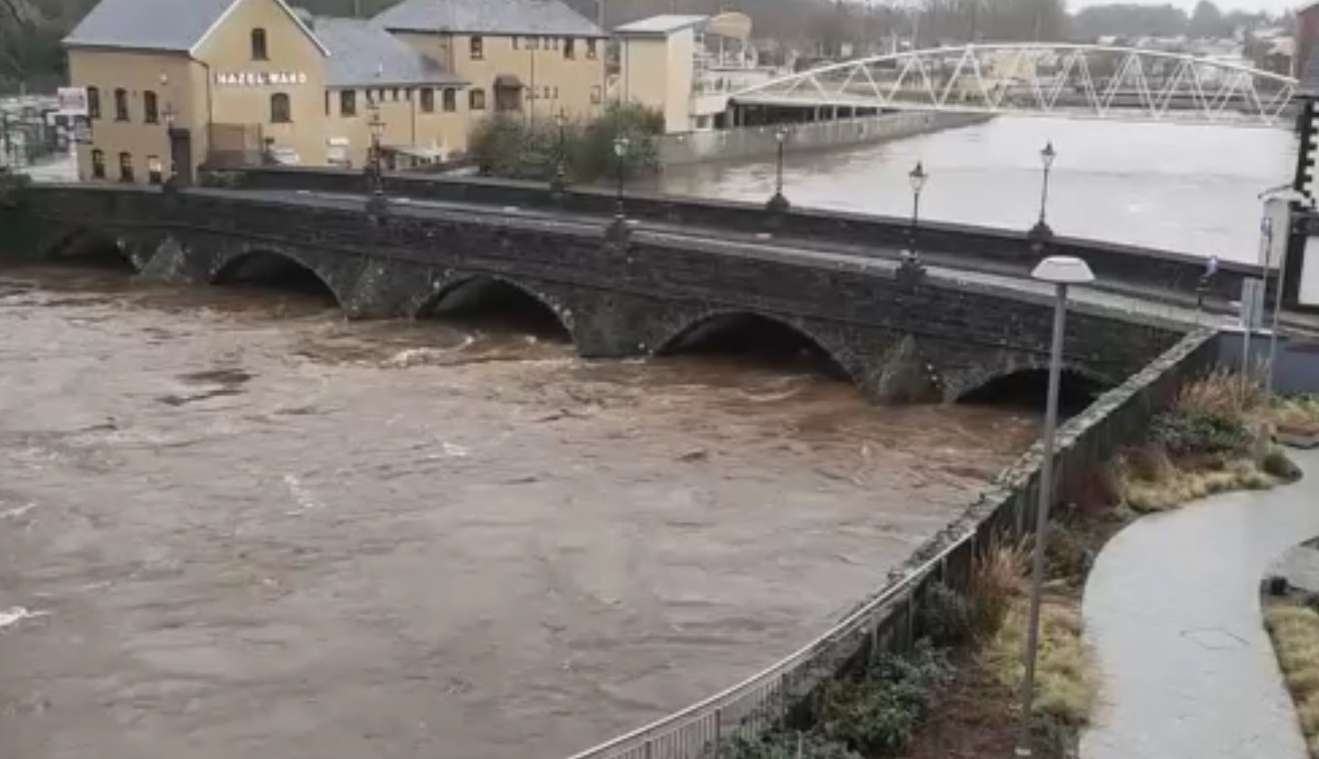 Video: Floods hit Tyrone as Storm Franklin approaches