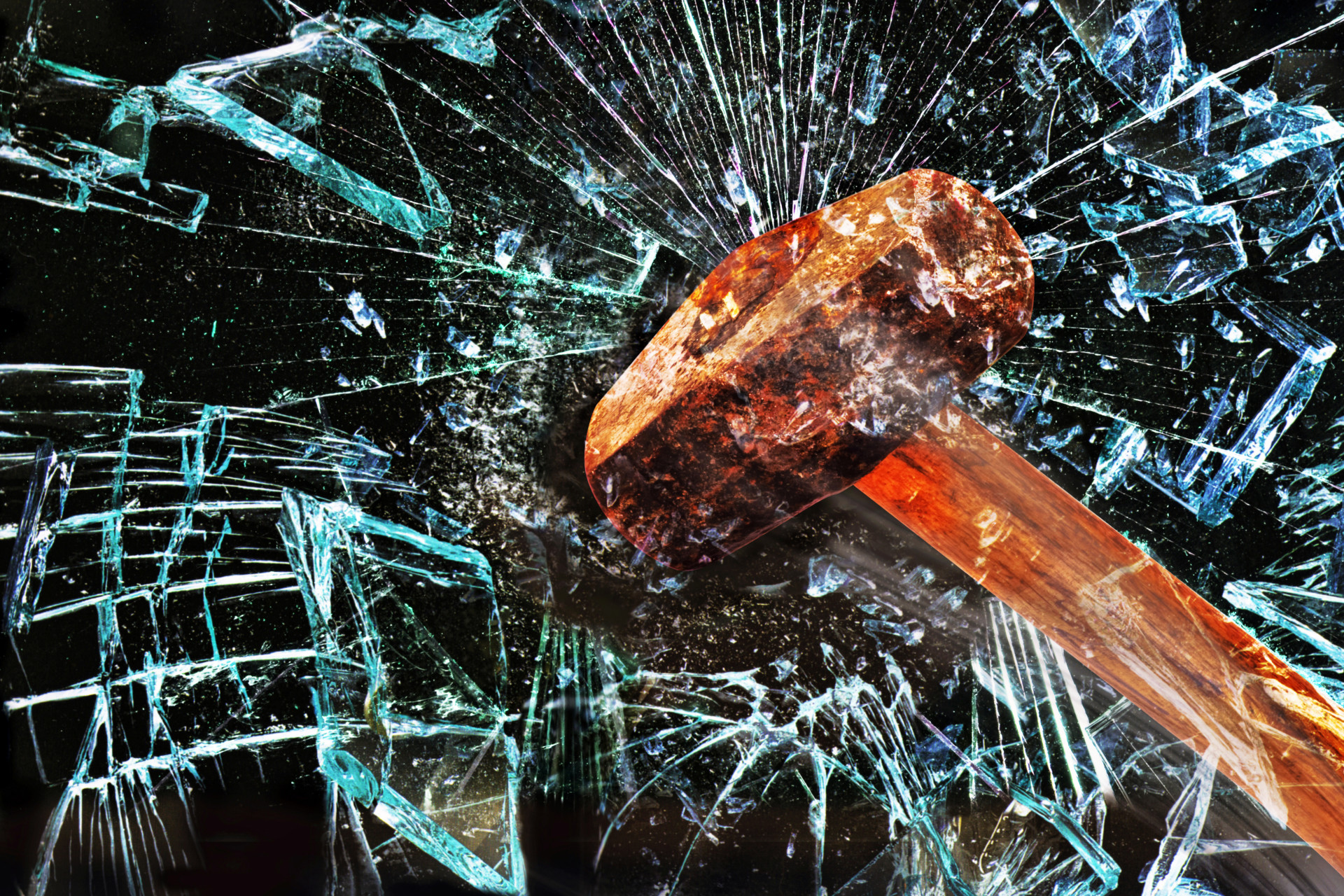 Tractor window smashed by hammer in Mountfield