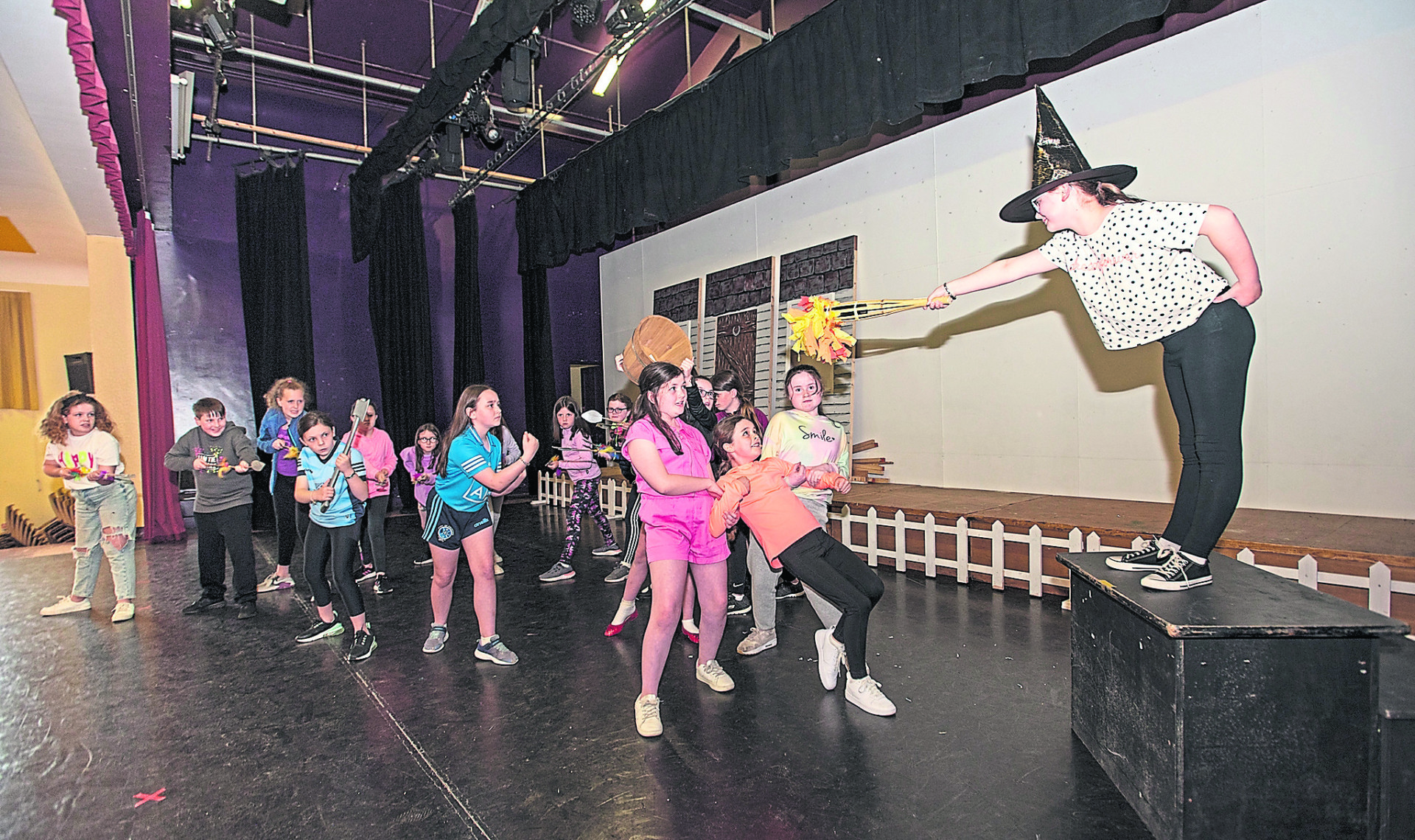 Pupils follow ‘the yellow brick road’ to the Omagh stage