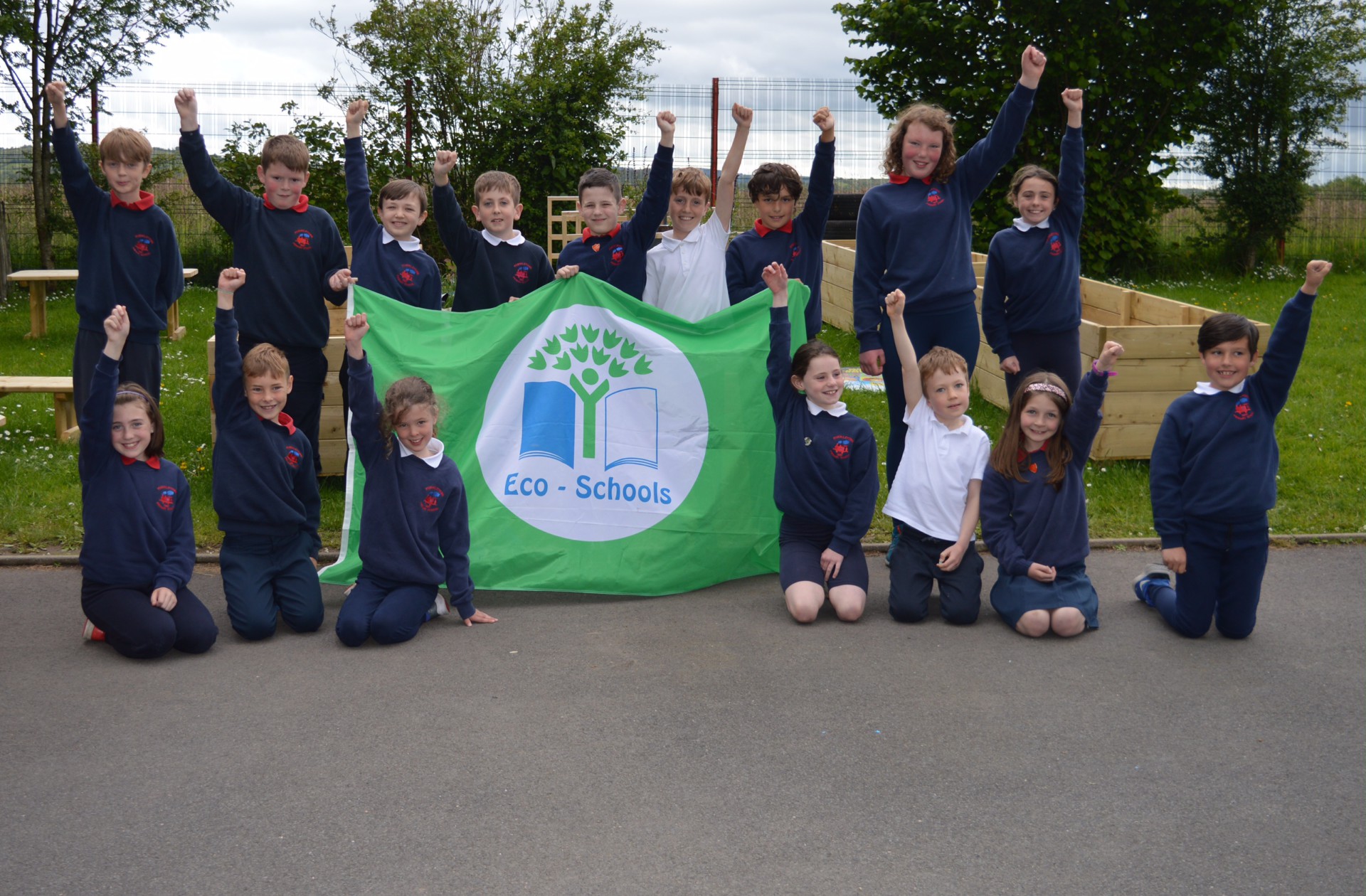 Third Green Flag for Fivemiletown school