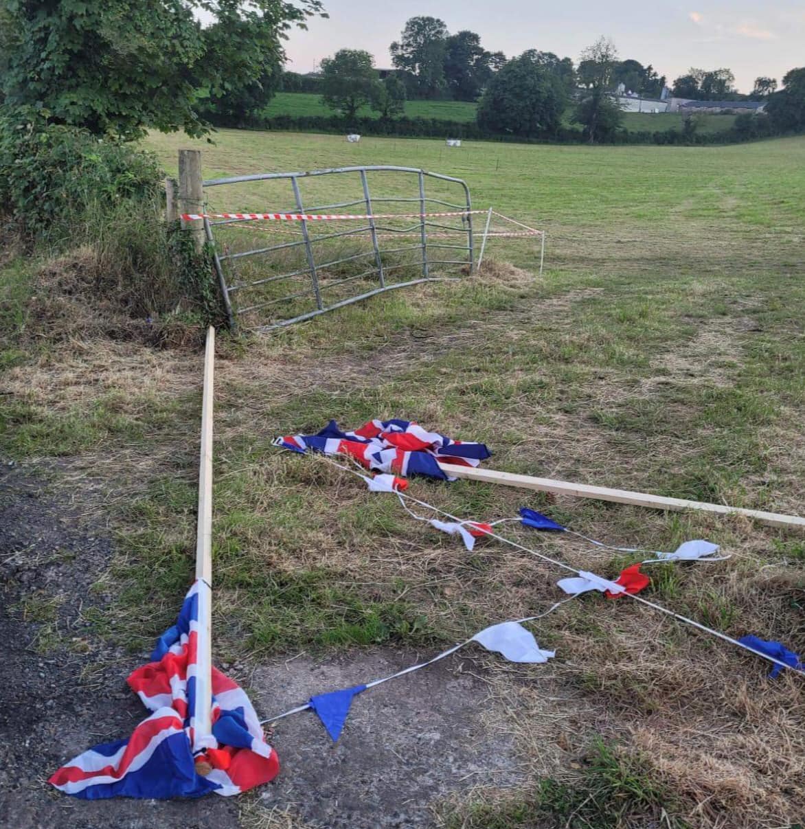 Vandals attack Twelfth field decorations in Castlecaulfield