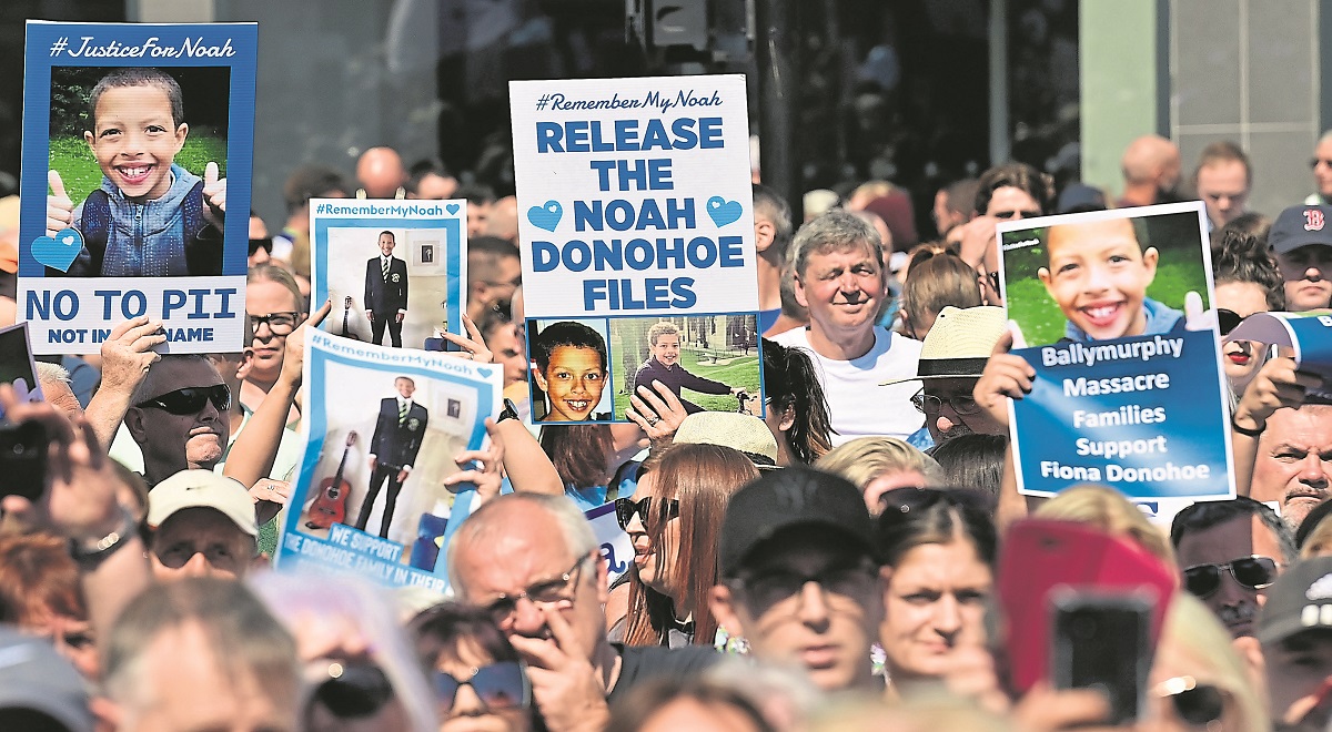 Busloads from Tyrone attend Noah Donohoe support rally