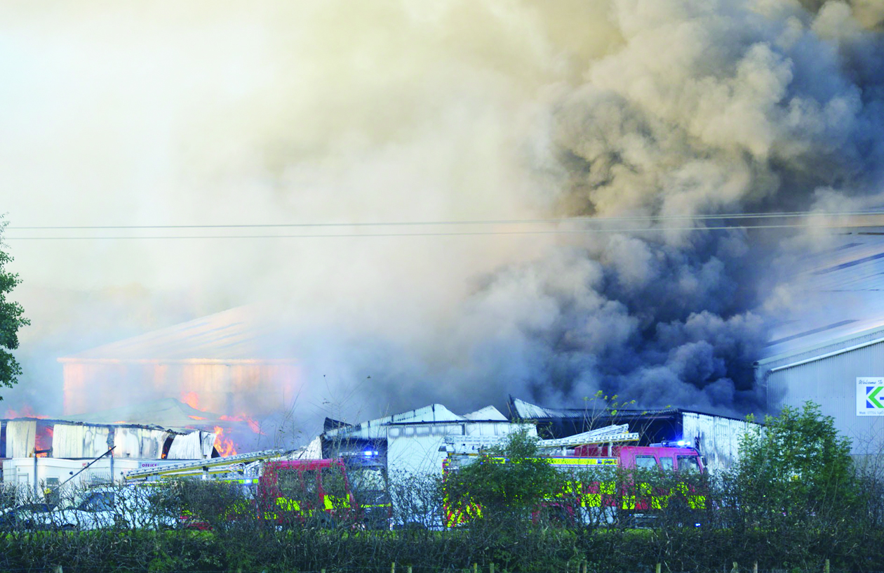 Firefighters from three counties attend blaze at Beragh shed