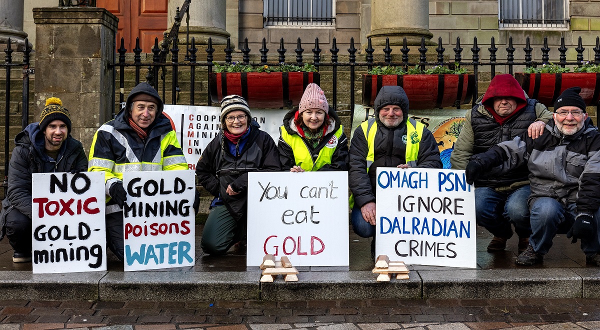 Anti-goldmine protest for 24 hours at Omagh Courthouse