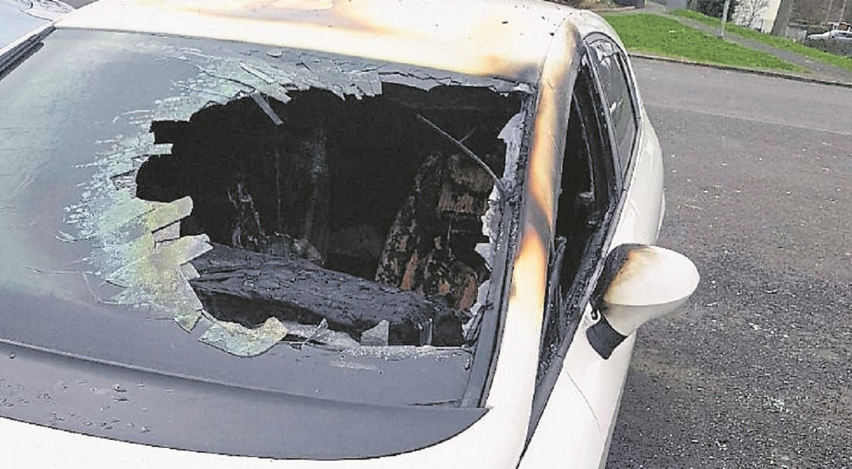 Car burnt out in Omagh arson attack