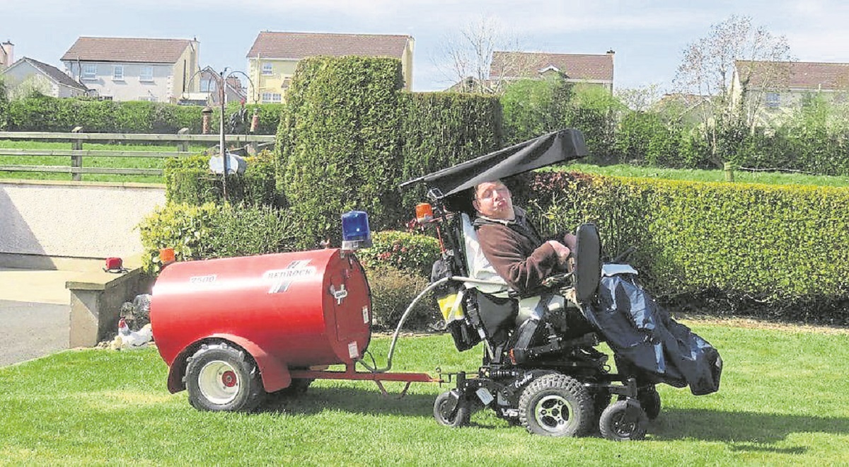 Newmills farmer pursues his passions thanks to custom wheelchair