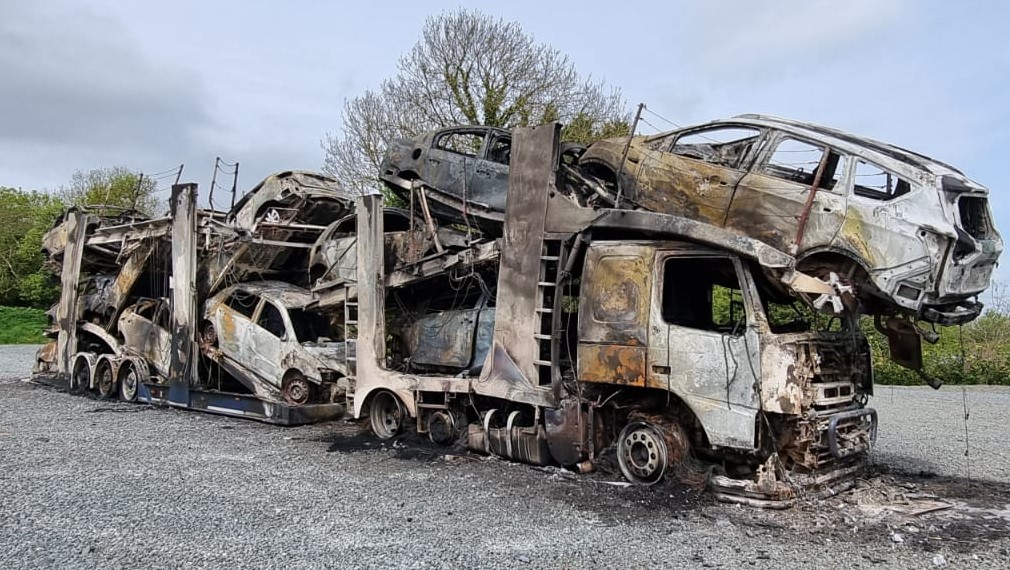 Eleven vehicles burnt out in Dungannon arson attack