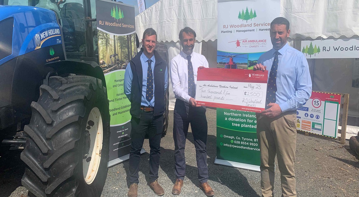 Forestry company raise £2,500 for Air Ambulance NI