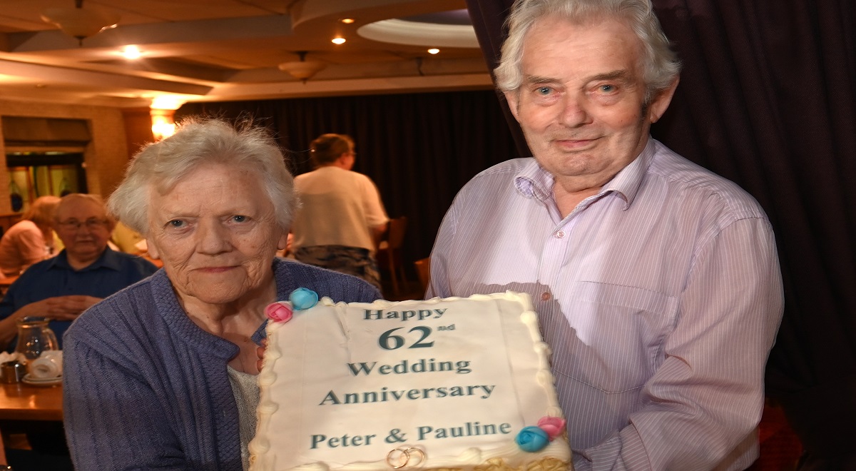 An extra special lunch for happy couple Peter and Pauline