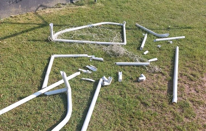 Play equipment damaged during school break-in