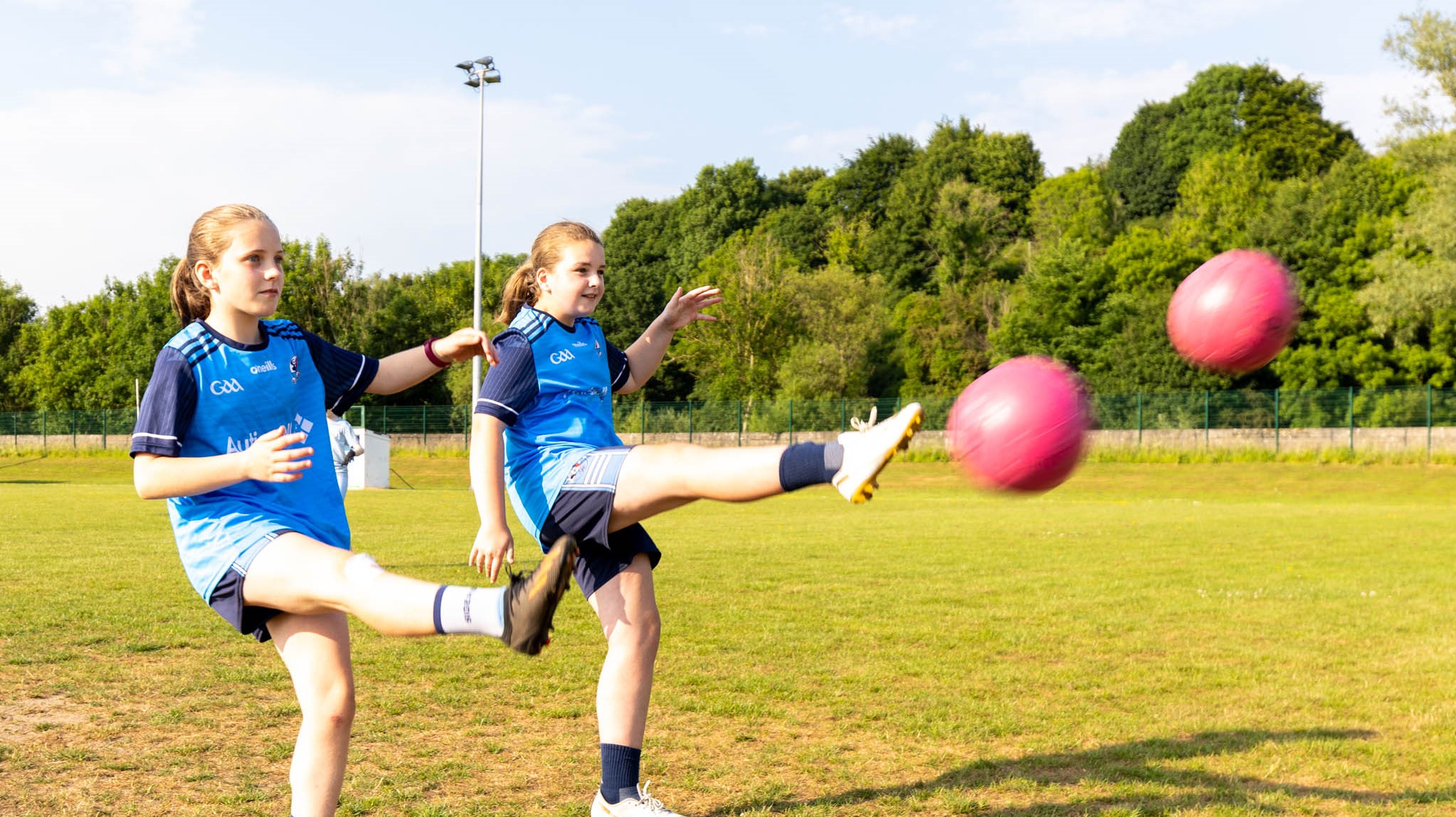 Megan and Tori kicking for autism