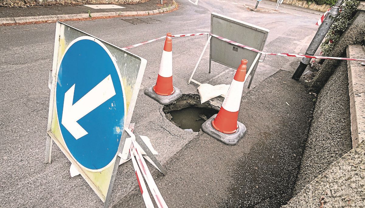 Warning over ‘sizeable’ Omagh sinkhole