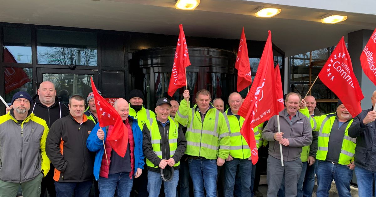 Two week road service workers strike begins today