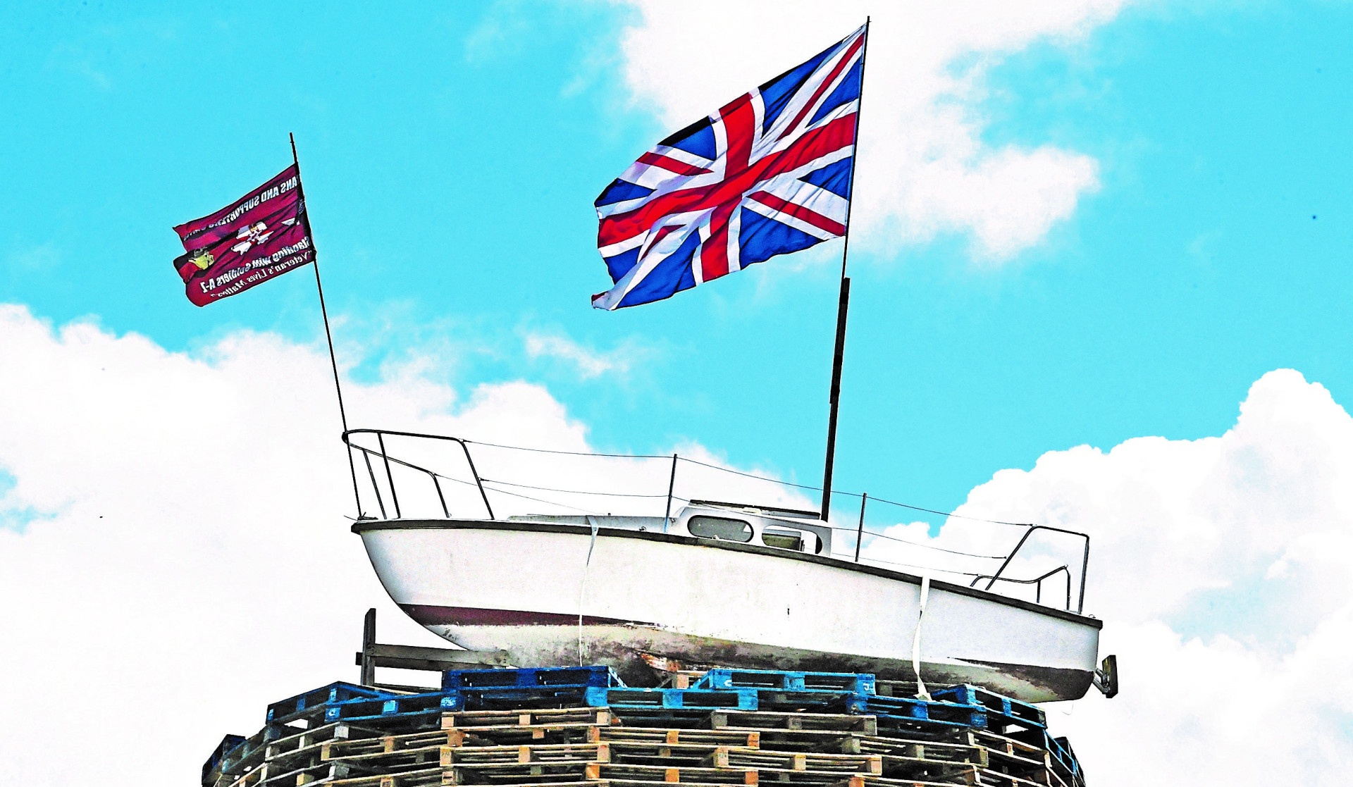 Moygashel bonfire boat ‘protest against Irish sea border’