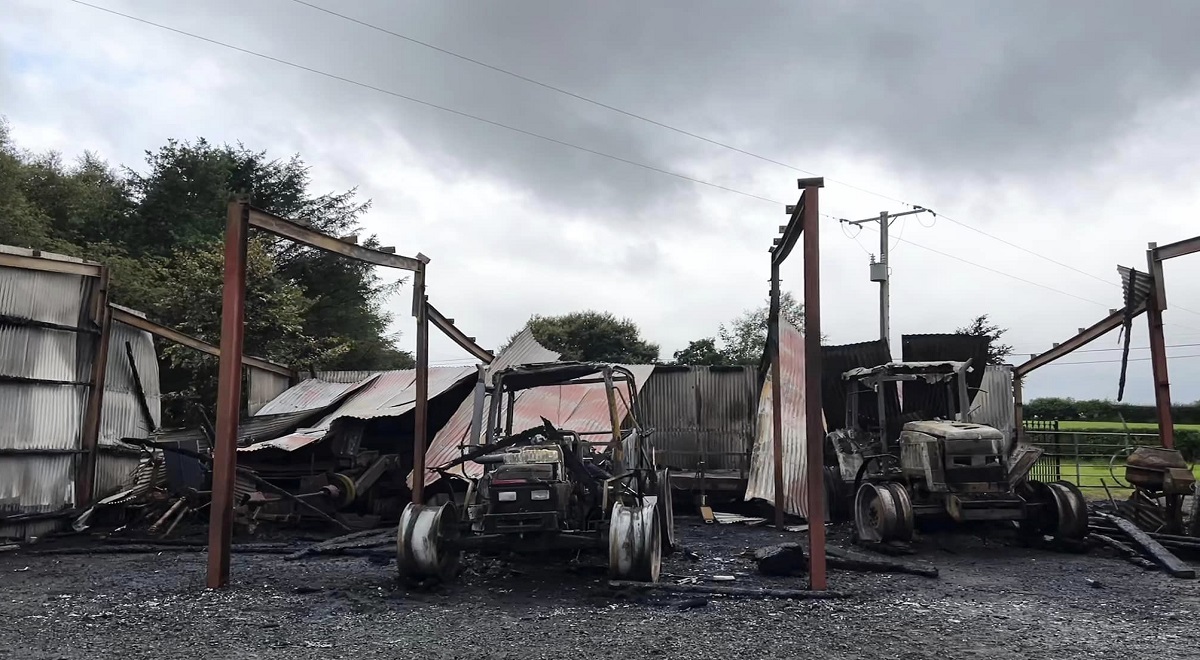 Vintage machinery destroyed in arson attack on family farm