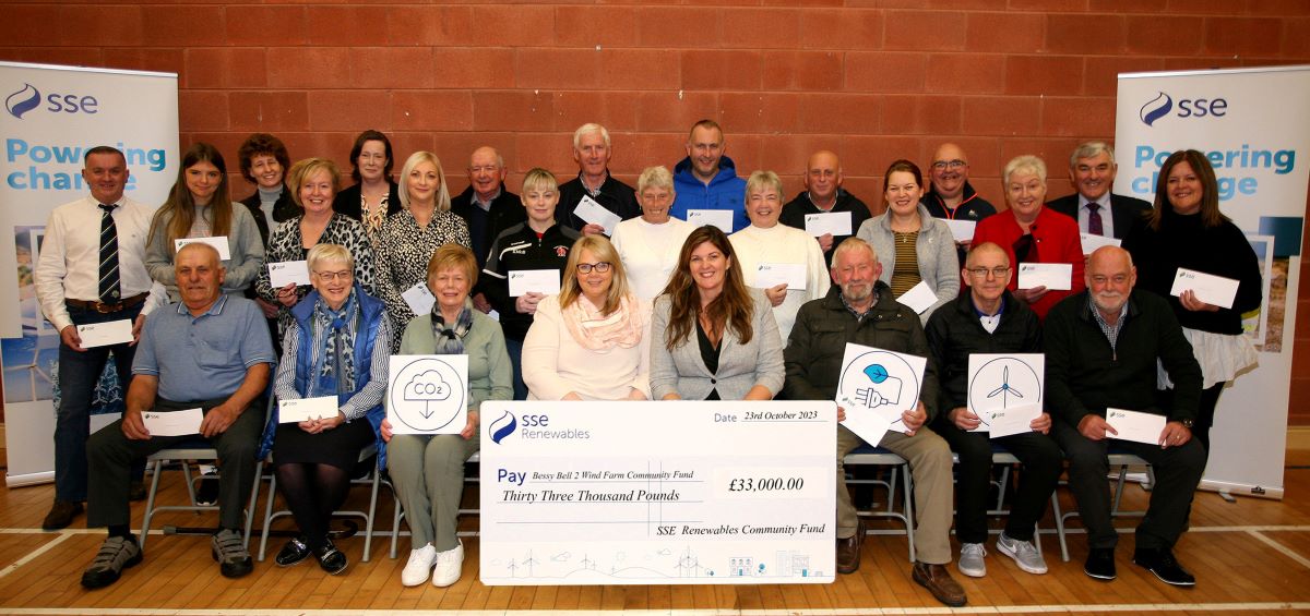 Community projects receive £33,000 boost from Bessy Bell wind farm