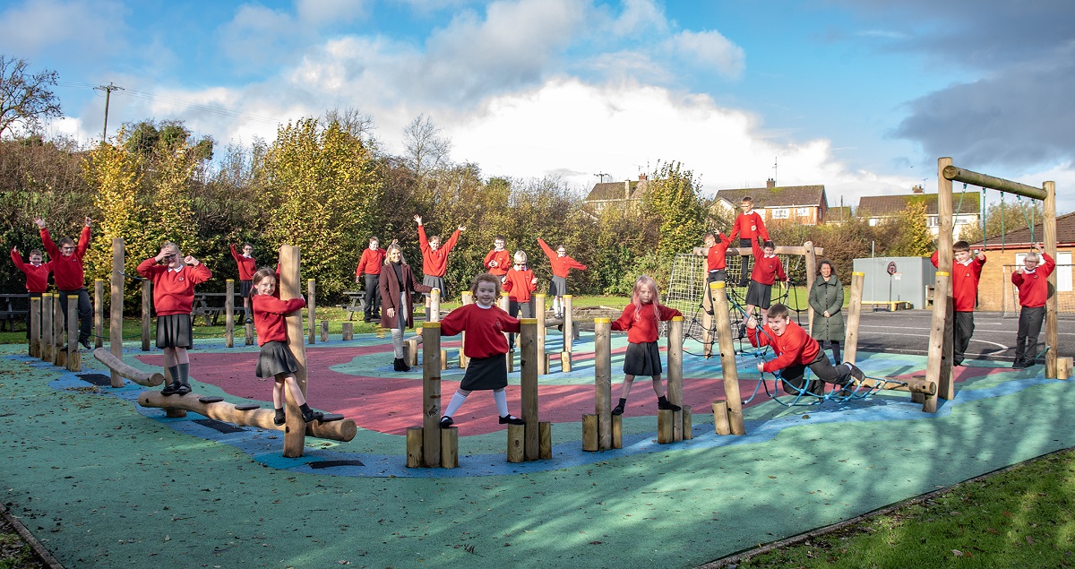 Langfield Primary School pupils celebrate as play park reopens