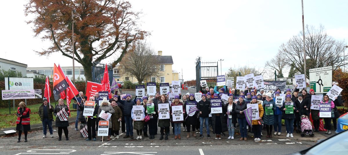 Striking education workers demand action over pay