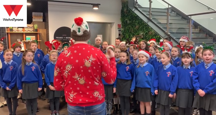 St Conor’s PS perform Christmas carols for Omagh community