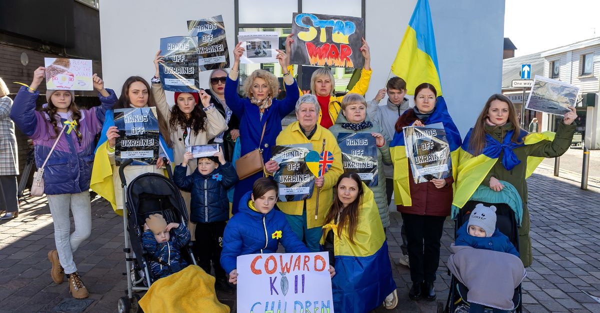 Ukrainians in Omagh hold war anniversary vigil