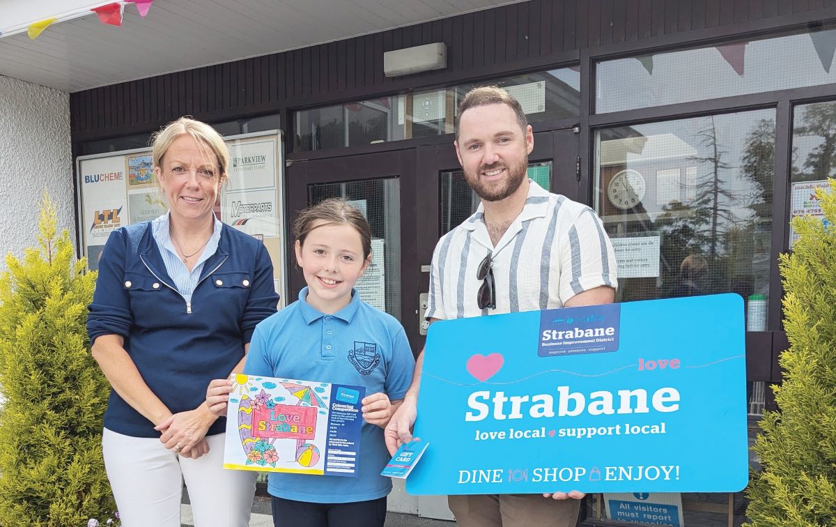 Strabane pupils help promote the ‘Love Local, Shop Local’ message