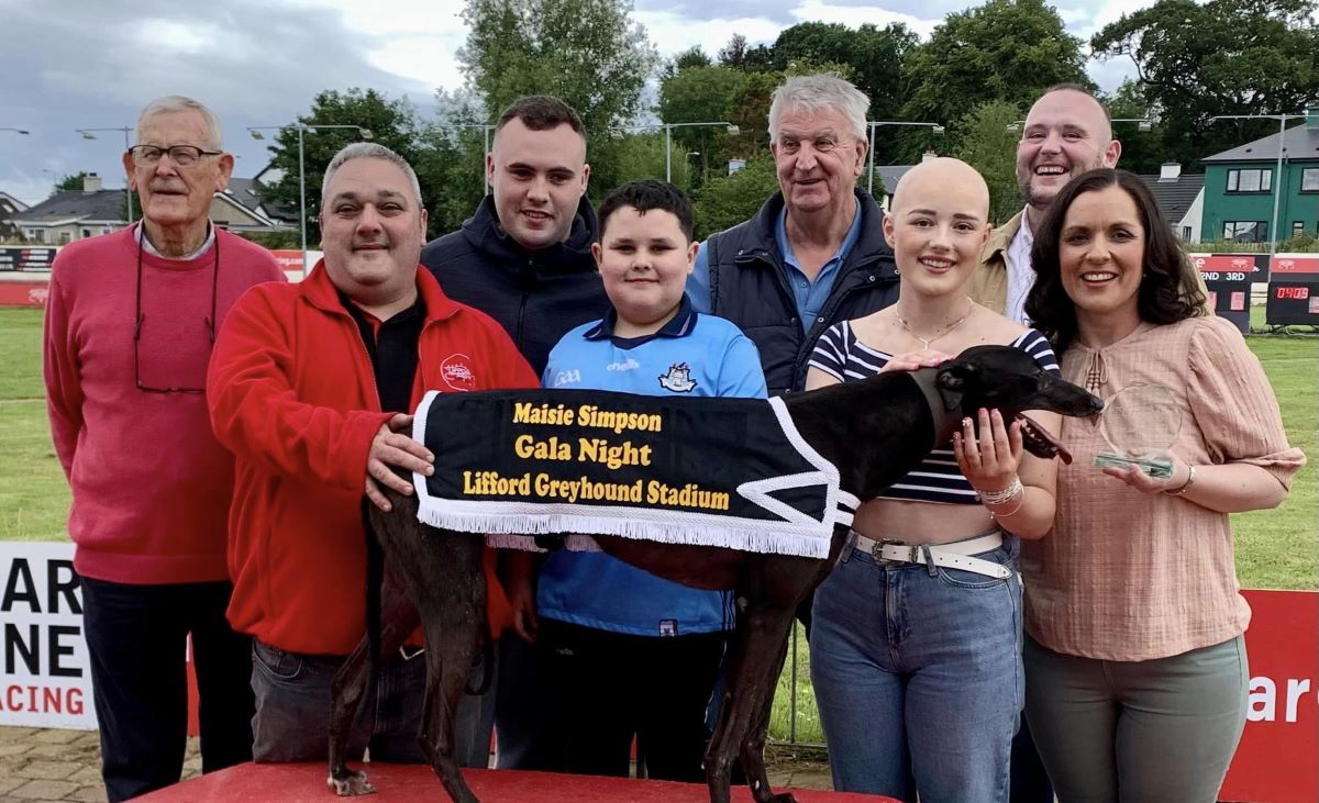 A special night for Maisie at Lifford Greyhound Stadium