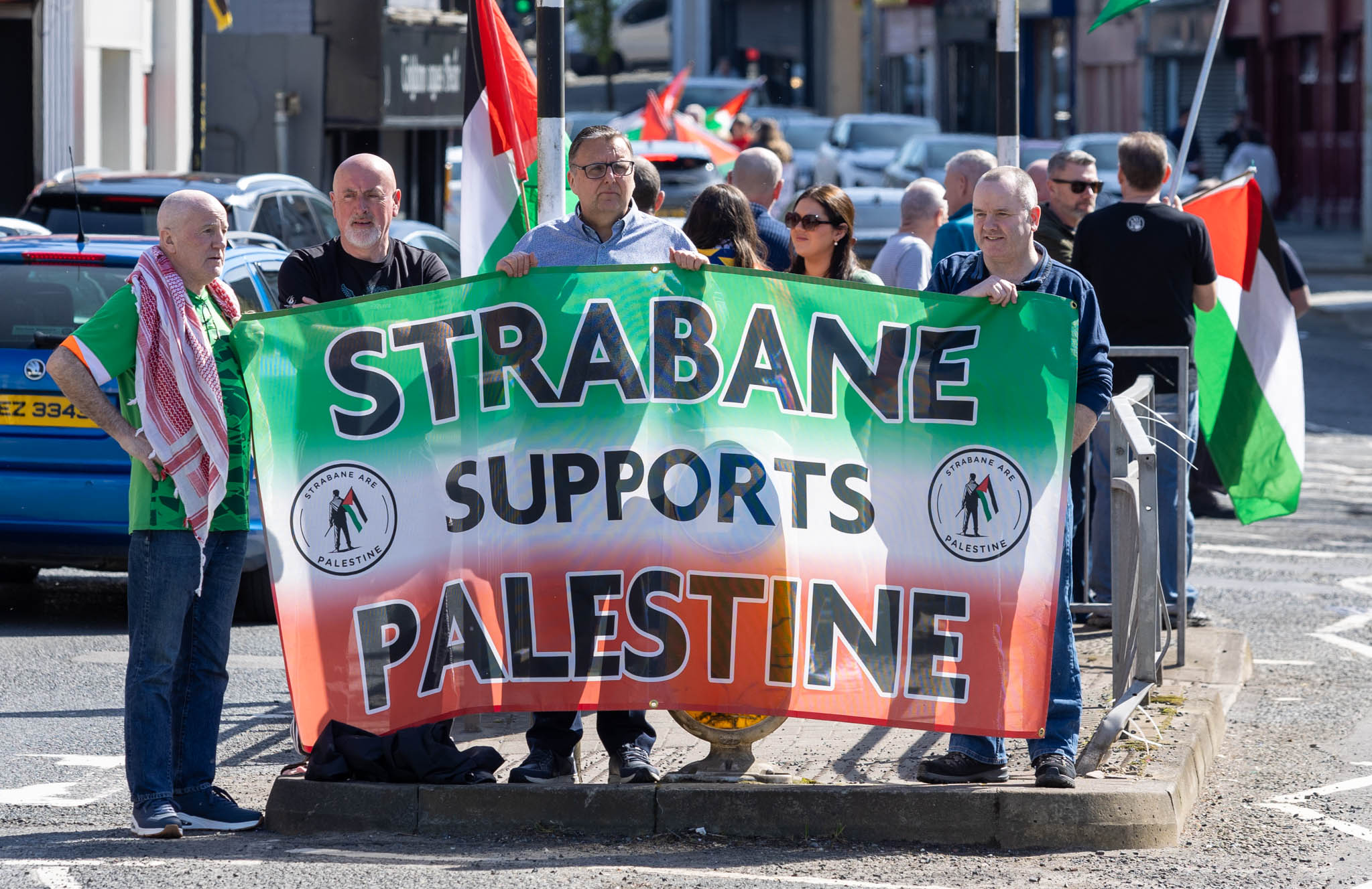 White line picket to mark one year of Gaza conflict