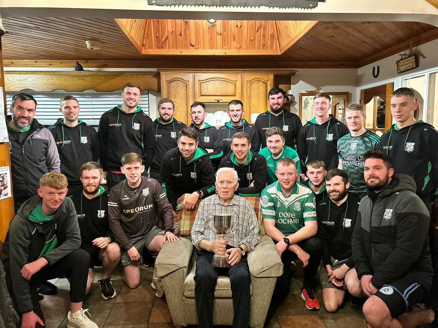 Tributes paid to Derrylaughan legends Pat and Hughie Cushnahan