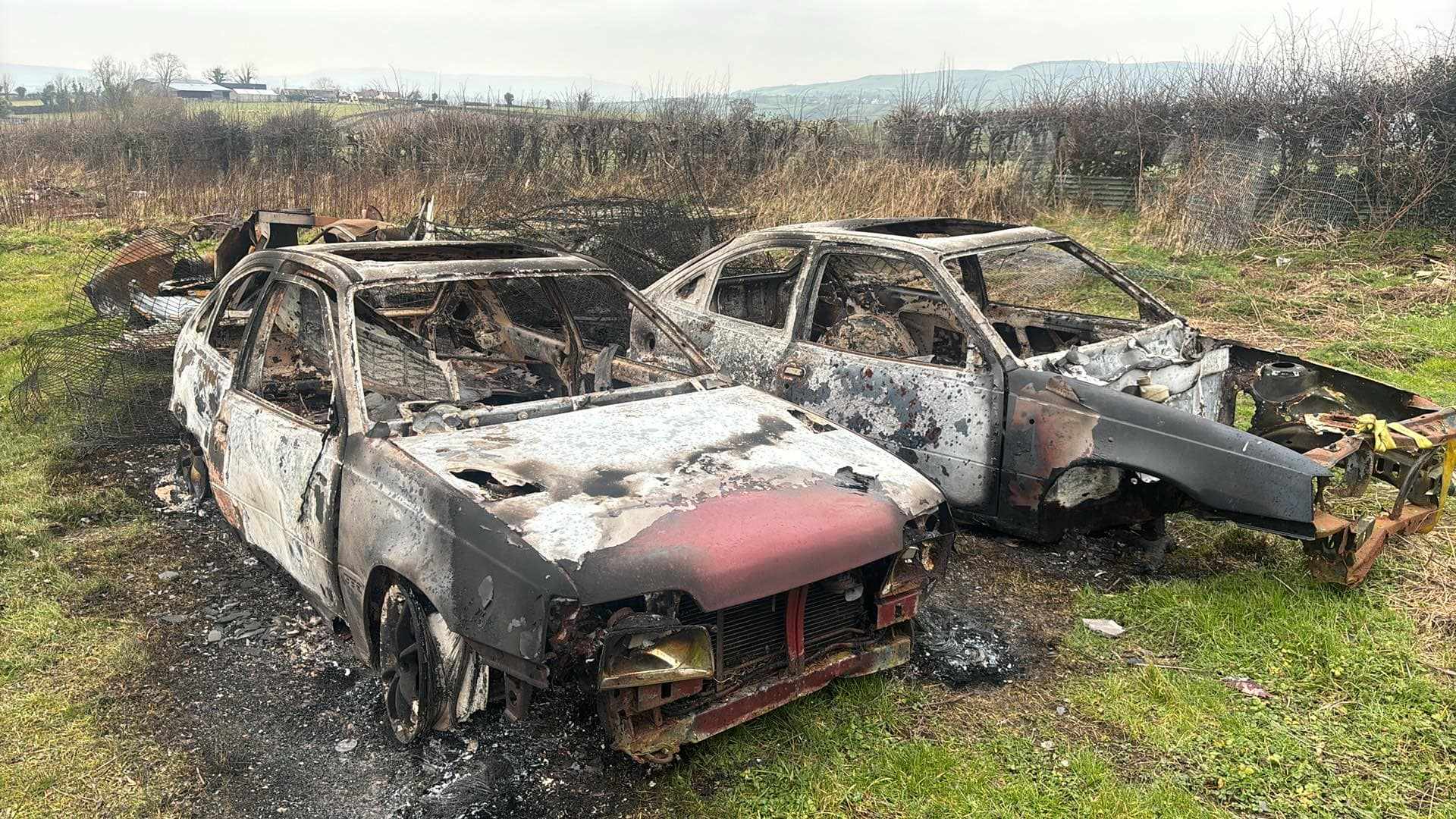 Classic cars worth £30,000 destroyed in weekend arson attack