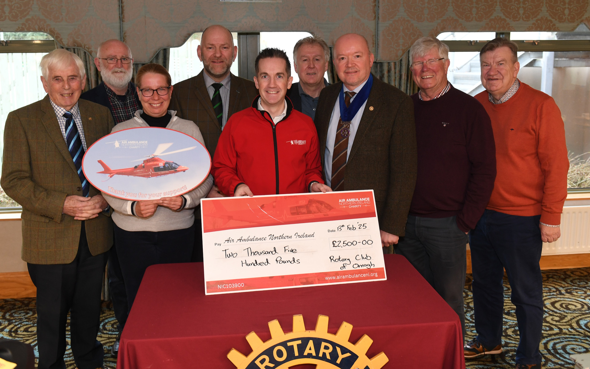 Omagh Rotary Club makes £2,500 donation to life-saving charity