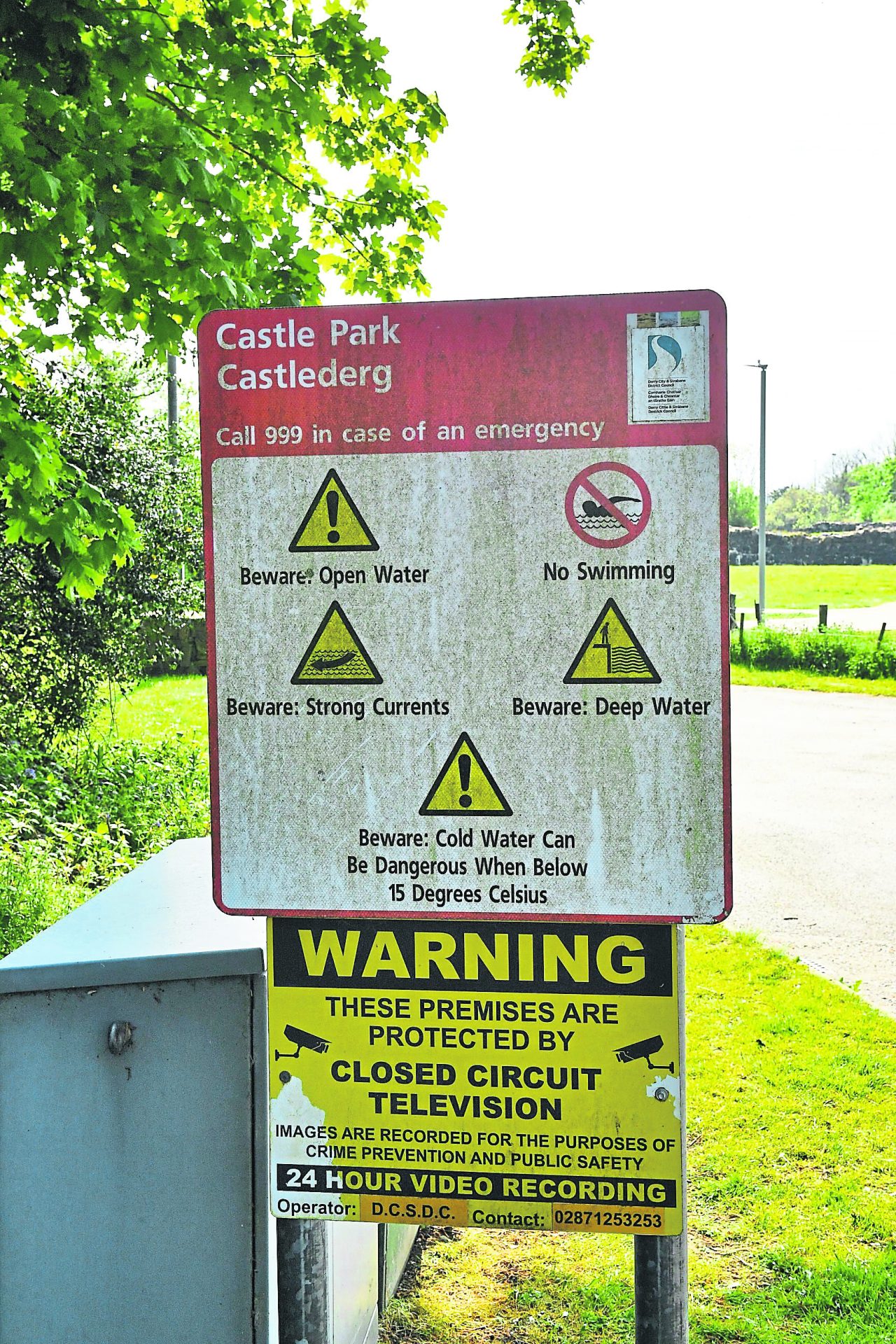Another attack on life-saving equipment on Castlederg river path